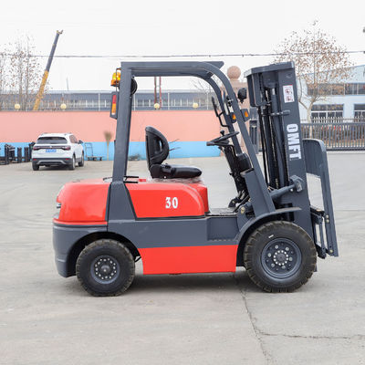 Steel and Rubber 3ton Diesel Forklift Truck with Mitsubishi S4s Isuzu Engine Forklift