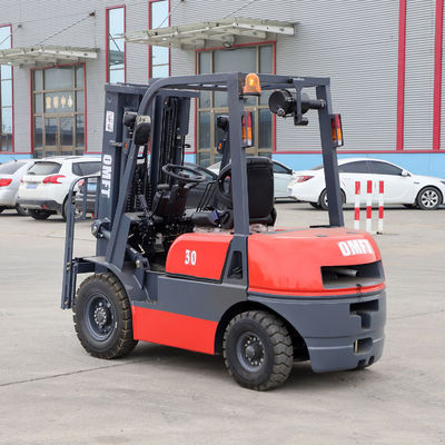 Steel and Rubber 3ton Diesel Forklift Truck with Mitsubishi S4s Isuzu Engine Forklift