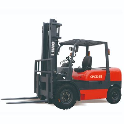 4.5m 4500mm Mast Triplex steel rubber Free Lift 4500kg Cpcd45 Cpcd50s Diesel Forklift Truck