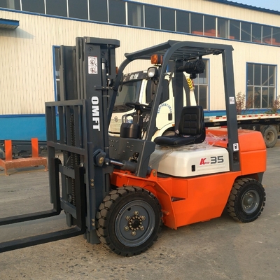 3.5 T Diesel Forklift Truck with 4m 4000mm Two Stage Mast Euro II/III/IV and Us EPA