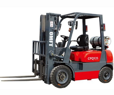 Ce ISO SGS Standard 2.5ton Gasoline Forklift with Wide-View Mast and Japan Nissan Engine