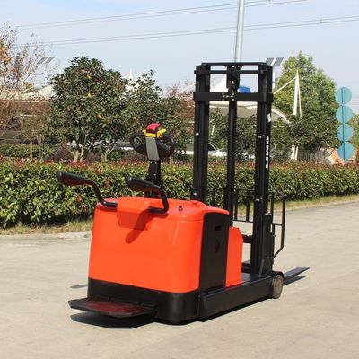 1.5 Ton 1500kg 1.5t Battery Stacker Pallet Truck with Steel PU Fork and 1.6m-5.5m Mast