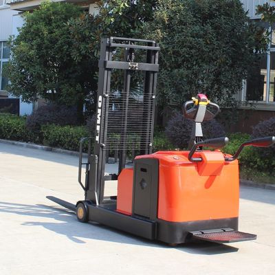 1.5 Ton 1500kg 1.5t Battery Stacker Pallet Truck with Steel PU Fork and 1.6m-5.5m Mast