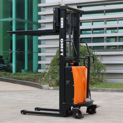 1.0 T Battery Charger Free Electric Hydraulic Pallet Stacker Semi Electric Pallet Stacker Self Load Unload