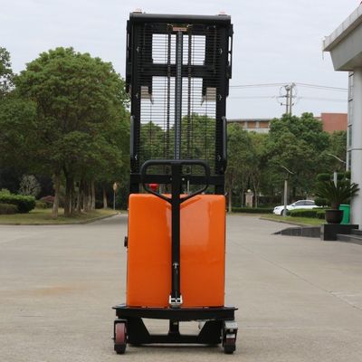 1 Ton Semi Electric Powered Pallet Stacker Truck with Steel PA Material and 640X1100mm Fork