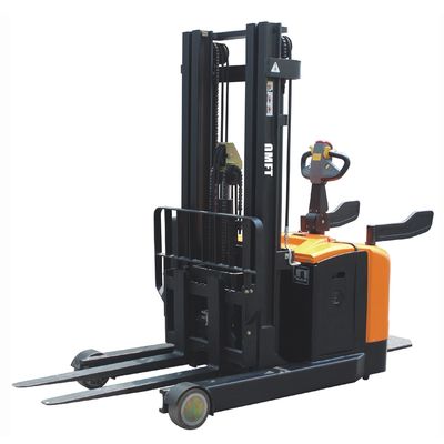 Advanced Steel PU 1.6 T Stand on Electric Reach Stacker Truck with 4m Two Stage Mast