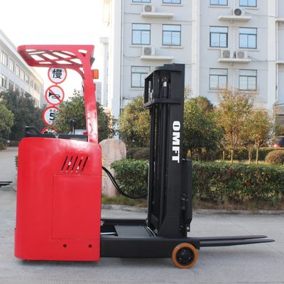 Steel PU 2 Ton Battery Powered Reach Stacker for Right Angle Stacking Min. Width 2790mm
