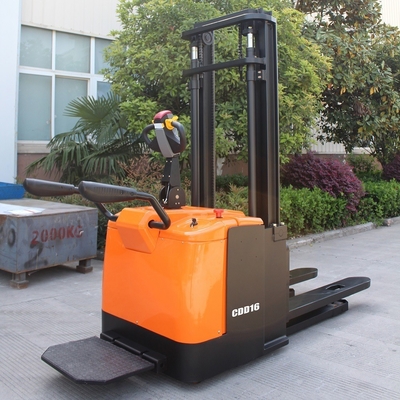 CDD16 Electric Power Pallet Stacker Stand on Type with EPS and Lift Height 1600-5500mm