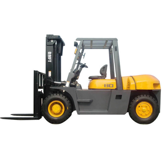 8 Ton Diesel Forklift 3m Lifting Height CPCD80 Forklift Truck with OEM and Spare Parts