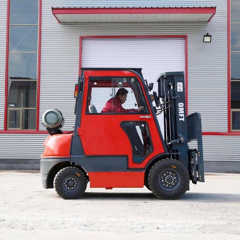 Ce ISO SGS Standard 2.5ton Gasoline Forklift with Wide-View Mast and Japan Nissan Engine