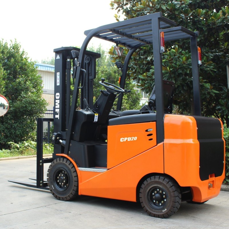 48V/450ah Battery CPD20 2ton Electric Forklift Truck with 4.5m Triplex Mast and Free Lift