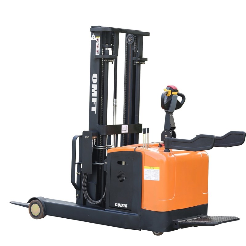 1600kg Cqd16 Stand-on Electric Reach Stacker with Min. Width of 1690mm and 4.0m Mast