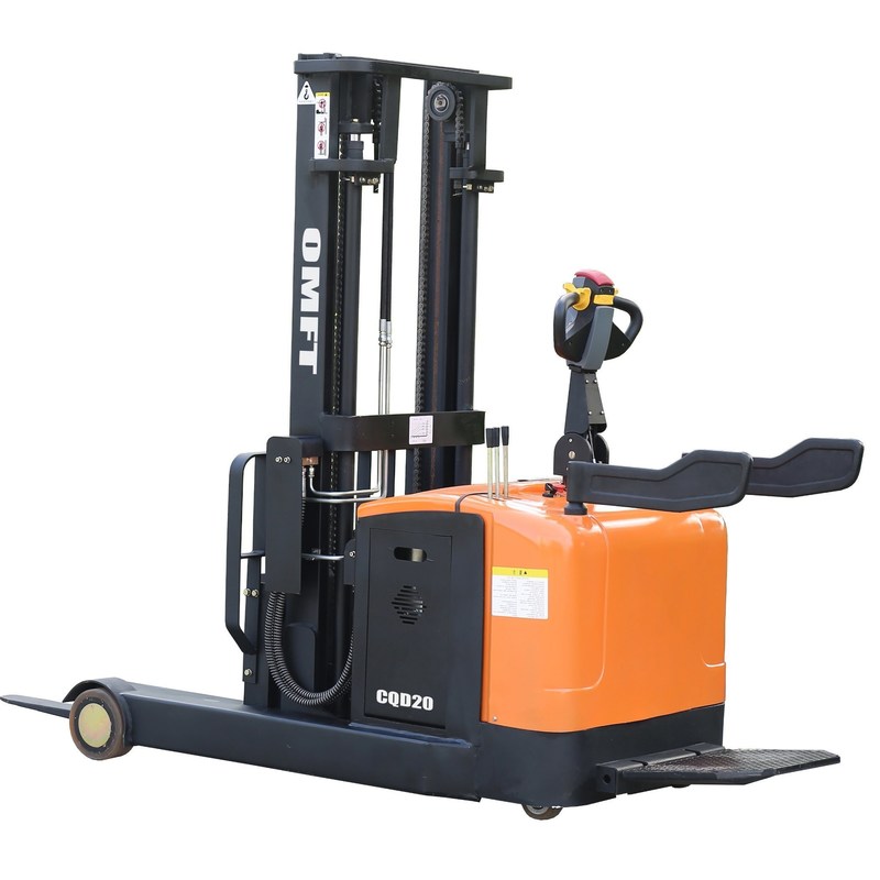 2ton 2000kg Cqd20 Stand-on Electric Reach Stacker Truck with 5m 5000mm Mast Lifting Height